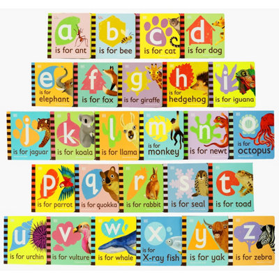 BOOKS4PEOPLE Childrens Kids Baby Animal Alphabet Library Collection 26 Books Set (A To Z) from B&Q