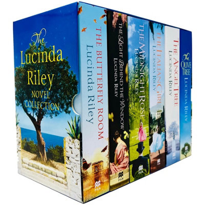 B&Q -  Lucinda Riley Novel Collection 6 Books Box Set (Butterfly RoomLight Behind The WindowMidnight RoseAngel Tree & Olive Tree)