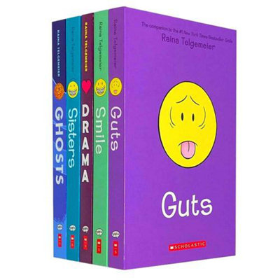 Raina Telgemeier Collection Box Set (Smile, Drama, Sisters, Ghosts, Guts) by ... - Image 13