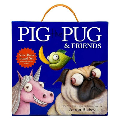 B&Q -  Pig The Pug And Friends 9 Books Box Set By Aaron Blabey
