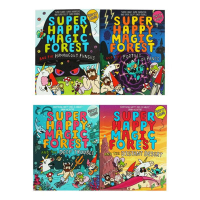 B&Q -  Super Happy Magic Forest Series By Matty Long 4 Books Collection Set (Humongous FungusPortals Of PanicDeep Trouble & Distant D