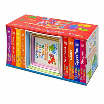 BOOKS4PEOPLE Dinosaur And Sea Friends Early Learning 8 Board Books And 5 Stacking Blocks from B&Q