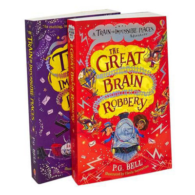 B&Q -  Train To Impossible Places Series 2 Books Collection Set By P. G. Bell (Train To Impossible Places & Great Brain Robbery)