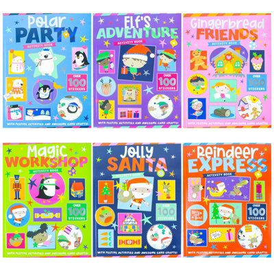 BOOKS4PEOPLE Children Christmas Activity Book Collection 6 Books Set from B&Q