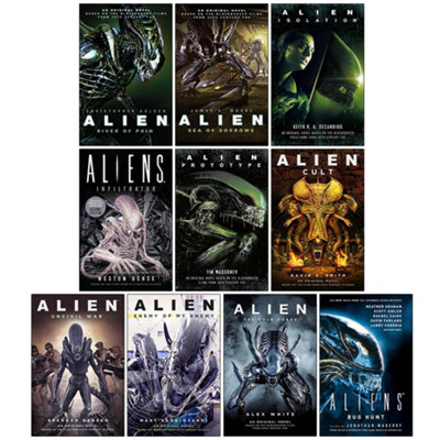 BOOKS4PEOPLE Alien Series 10 Books Collection Set (River Of Pain, Sea Of Sorrows, Isolation, Infiltrator, Prototype, Cult, Uncivil War, Enemy O
