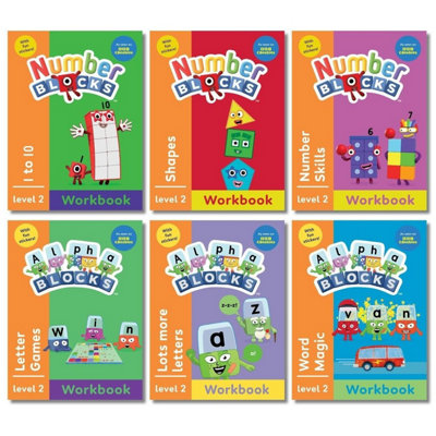 Sweet Cherry Publishing Orange Numberblocks And Alphablocks (Orange: Level 2) Collection 6 Workbooks Set With Fun Stickers - Ages 3-5 - Paperback - Image 16