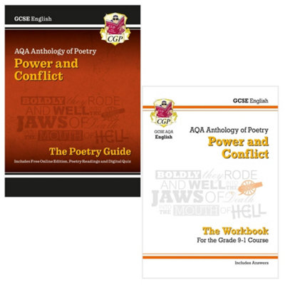 CGP Books Gcse English Aqa Anthology Of Poetry - Power And Conflict 2 Book Pack (The Poetry Guide, The Workbook)