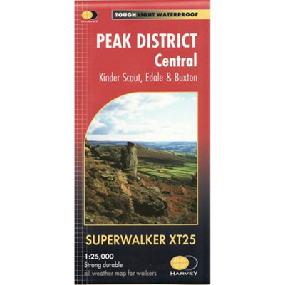 Harvey Maps Superwalker Xt MapPeak District Central from B&Q