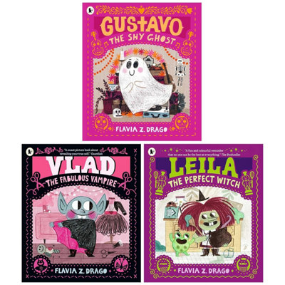 BOOKS4PEOPLE The World Of Gustavo Series By Flavia Z. Drago 3 Books Collection Set (Gustavo-The Shy GhostLeila-The Perfect Witch & Vlad-The F from B&Q