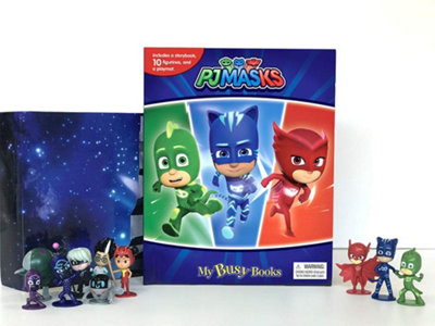 PJ Masks My Busy Book  Storybook with 10 Figurines & Playmat | Catboy, G | TODO - Image 4