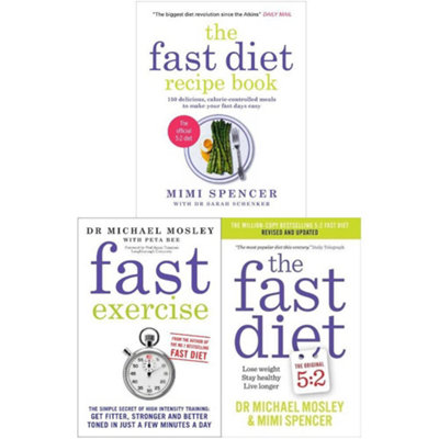 BOOKS4PEOPLE Michael Mosley The Fast Diet Fast Exercise 3 Books Collection Set (Fast ExerciseThe Fast Diet & The Fast Diet Recipe Book) from B&Q