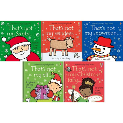 B&Q -  That's Not My Christmas 5 Book Set CollectionSantaReindeerSnowmanElfChristmas Fairy
