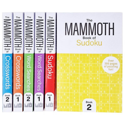 BOOKS4PEOPLE The Mammoth Book Of CrosswordsWord Searches And Sudoku 6 Books Collection Set (Crosswords Book 1 & 2Word Searches Book 1 & 2 A from B&Q