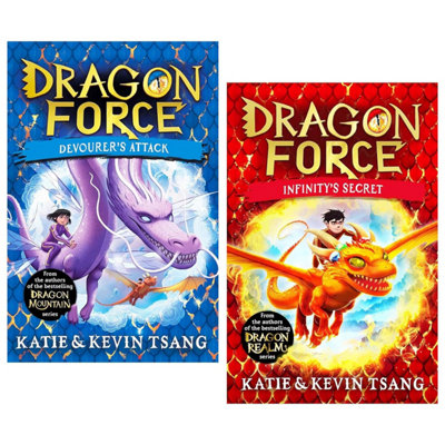 B&Q -  Dragon Force Series 2 Books Collection Set (Infinity's Secret & Devourer's Attack) By Katie & Kevin Tsang