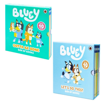 B&Q -  Bluey Lets Do This & Bluey Gotta Be Done 20 Book Collection Box Set By Bluey