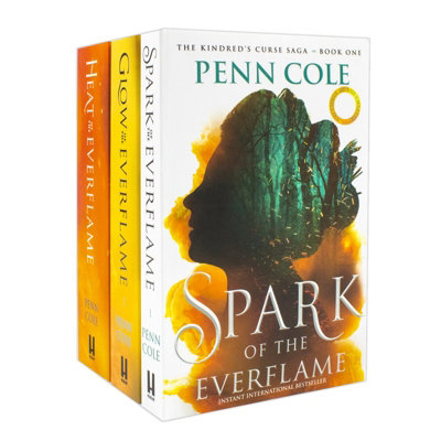 B&Q -  The Kindred's Curse Saga Collection 3 Books Set By Penn Cole (Glow Of The EverflameSpark Of The Everflame And Heat Of The Everfl
