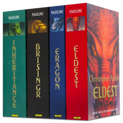 B&Q -  The Inheritance Cycle Christopher Paolini 4 Books Collection SetInheritance Brisingr Eldest Era..