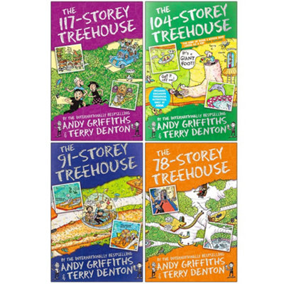 B&Q -  The Treehouse Storey Books 69 Collection Set By Andy Griffiths & Terry Denton (117-Storey Treehouse104-Storey TreehouseThe