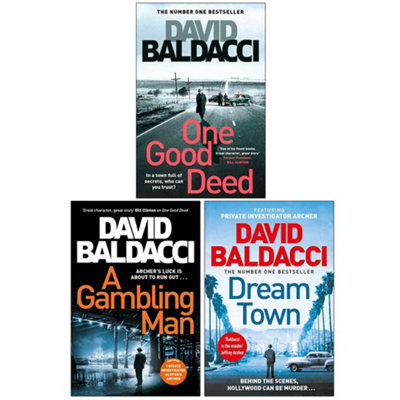 BOOKS4PEOPLE David Baldacci Private Investigator Archer Collection 3 Books Set (One Good DeedA Gambling ManDream Town) from B&Q
