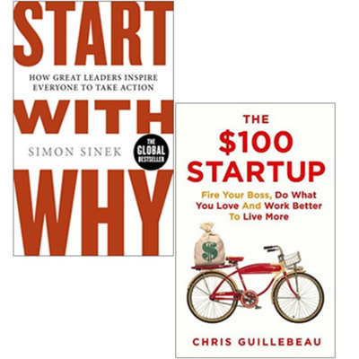 Pan Macmillan Start With Why By Simon Sinek & The 100 Startup By Chris Guillebeau 2 Books Collection Set from B&Q