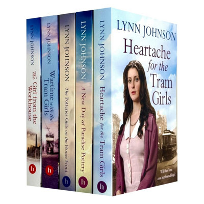 B&Q -  The Potteries Girls 5 Books Collection Set By Lynn Johnson (The Girl From The WorkhouseWartime With The Tram GirlsThe Potterie