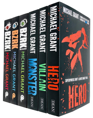 Michael Grant 6 Books Collection Set (Bzrk Series -BzrkReloadedApocalypse & Monster Series-HeroVillainMonster) from B&Q