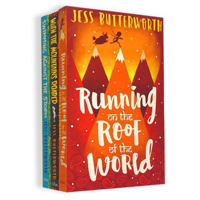 B&Q -  Jess Butterworth Collection 3 Books Collection Set (Running On The Roof Of The WorldWhen The Mountains Roared & Swimming Against