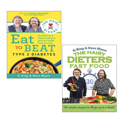 BOOKS4PEOPLE Hairy Bikers 2 Books Collection Set (The Hairy Bikers Eat To Beat Type 2 DiabetesThe Hairy Dieters: Fast Food) from B&Q