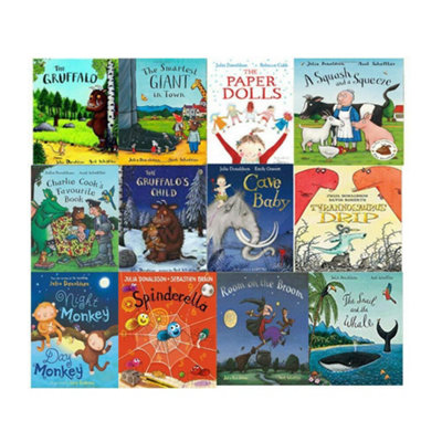 B&Q -  Julia Donaldson Collection 12 Books Set SpinderellaNight MonkeyDay MonkeyThe Gruffalo