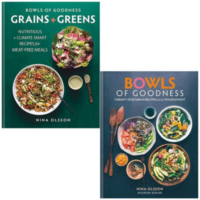 BOOKS4PEOPLE Bowls Of Goodness Grains + Greens & Bowls Of Goodness Vibrant Vegetarian Recipes Full Of Nourishment By Nina Olsson 2 Books from B&Q