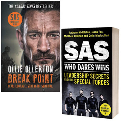 BOOKS4PEOPLE Break Point By Ollie Ollerton & Sas Who Dares Wins Leadership Secrets From The Special Forces By Anthony Middleton 2 Books from B&Q