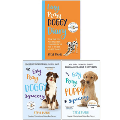 B&Q -  Steve Mann Easy Peasy Series 3 Books Collection Set (Doggy DiaryDoggy SqueezyPuppy Squeezy)