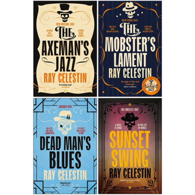 BOOKS4PEOPLE City Blues Quartet Series 4 Books Collection Set By Ray Celestin (The Axeman's JazzDead Man's BluesThe Mobster's LamentSunse from B&Q