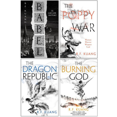 Harpercollins R.f. Kuang Collection Books Set (Babel, The Poppy War, The Dragon Republic, The Burning God) Size 4