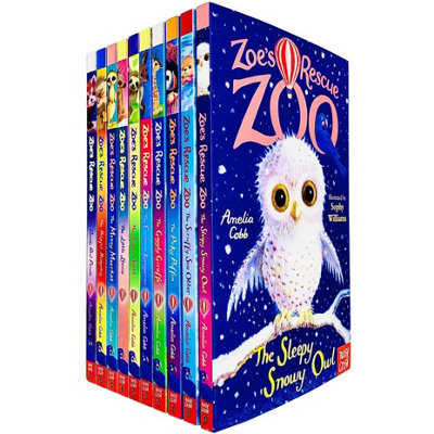 BOOKS4PEOPLE Zoes Rescue Zoo Series 2 Collection 10 Books Set By Amelia Cobb (The Sleepy Snowy OwlThe Scruffy Sea OtterThe Picky PuffinTh from B&Q