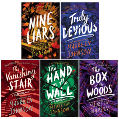 B&Q -  Truly Devious Series 5 Books Collection Set By Maureen Johnson (Nine LiarsTruly DeviousThe Vanishing StairThe Hand On The