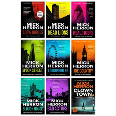 B&Q -  Slough House Thriller Series 1-9 Books Collection Set By Mick Herron (Slow HorsesDead LionsReal TigerSpook StreetLondon Ru