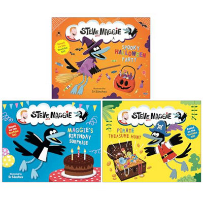 BOOKS4PEOPLE Steve And Maggie Collection 3 Books Set (Spooky Halloween PartyMaggie's Birthday Surprise And Pirate Treasure Hunt) from B&Q