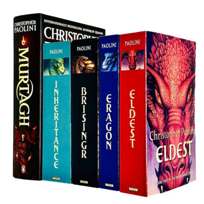 Ckb Ltd Blue Christopher Paolini The Inheritance Cycle Series Books Collection Set (Eragon, Eldest, Brisingr, Inheritance & Hardcover Size 5