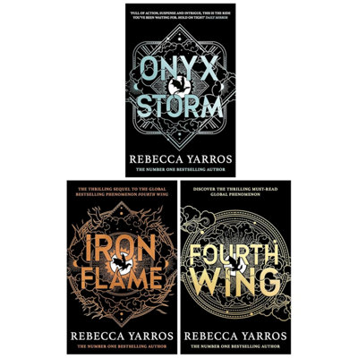 B&Q -  The Empyrean Series 3 Books Collection Set By Rebecca YarrosOnyx StormIron FlameFourth WingBestselling Fantasy Romance S