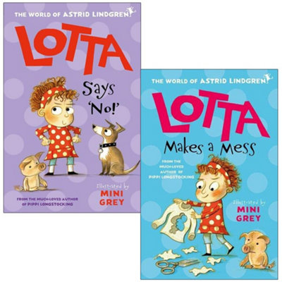 BOOKS4PEOPLE Astrid Lindgren Lotta Collection 2 Books Set (Lotta Says 'no' & Lotta Makes A Mess) from B&Q