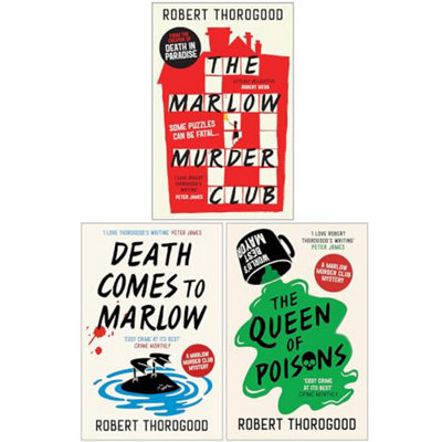 B&Q -  The Marlow Club Mysteries Collection 3 Books Set By Robert Thorogood (The Marlow ClubDeath Comes To Marlow & The Queen Of
