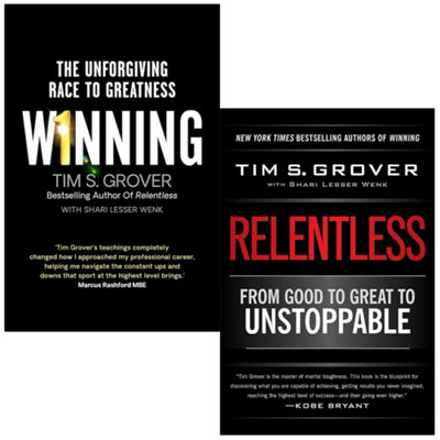 BOOKS4PEOPLE Tim Grover Collection 2 Books Set (Winning The Unforgiving Race To Greatness And Relentless From Good To Great To Unstoppable) from B&Q