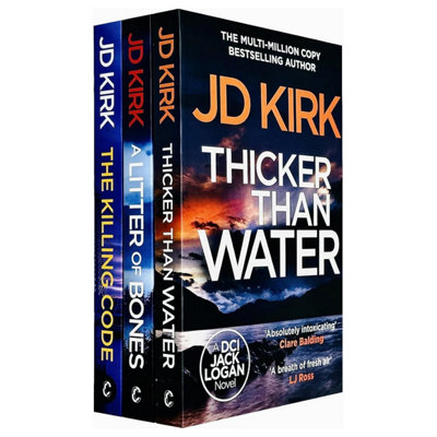 BOOKS4PEOPLE Dci Logan Crime Thrillers 3 Books Collection Set By Jd Kirk (Thicker Than WaterA Litter Of BonesThe Killing Code) from B&Q