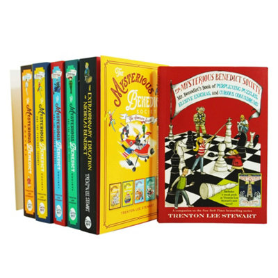 BOOKS4PEOPLE The Mysterious Benedict Society The Complete Series 6 Books Collection Set(The Perilous JourneyThe Prisoner's DilemmaThe Riddl from B&Q