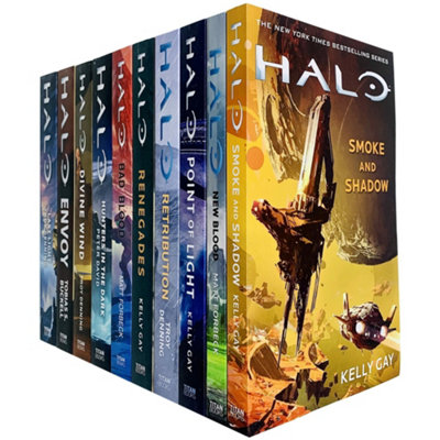 BOOKS4PEOPLE Halo Master Chief 10 Books Set Hunters In The Dark, Last Light, New Blood, Envoy, Retribution, Smoke And Shadow, Bad Blood, Renega