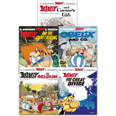 B&Q -  Asterix Series 5 Collection 5 Books Set (Book 21-25) (Asterix And Caesars GiftGreat CrossingObelix And CoAsterix In Belgium,