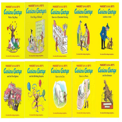 Curious George The Monkey 10 Books Set Collection By Margret Rey from B&Q
