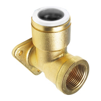 John Guest Speedfit Push Fit Brass Backplate Elbow 22mm X 3/4 (Pack of 3) - Image 4