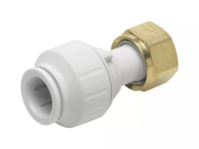 B&Q - High-Quality  Speedfit Push Fit Straight Tap Connector 15mm X 3/4Pack Of 3